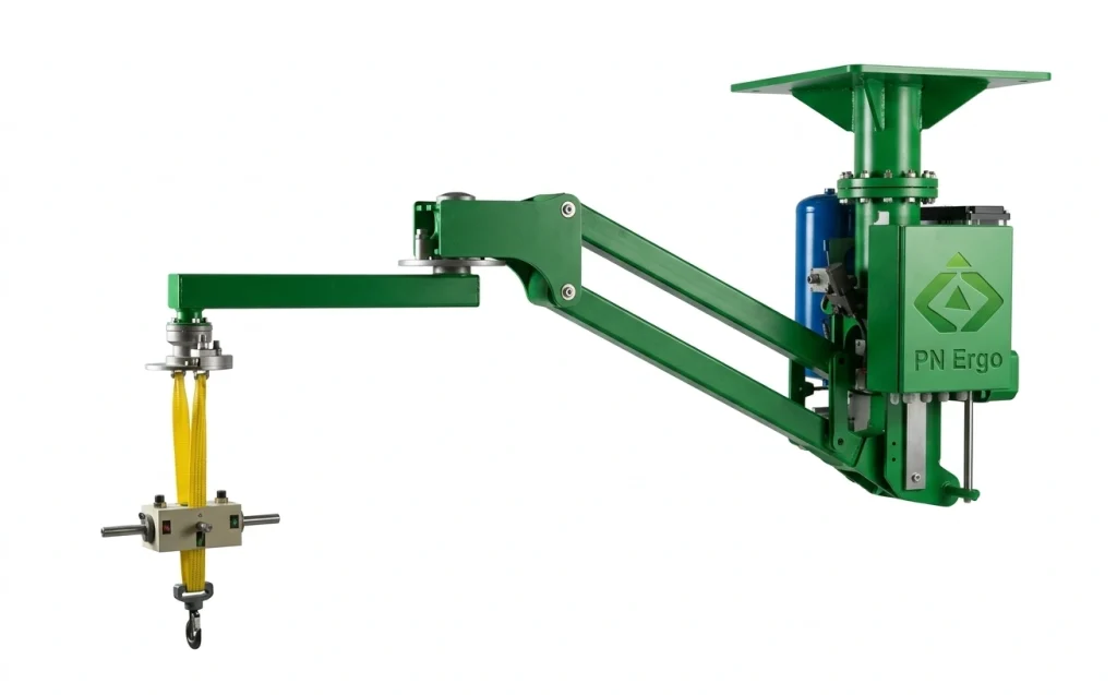 منیپولیتور پنوماتیک PN Ergo Overhead Arm Fixed ناب آفرینان با بازوی سقفی ثابت برای جابهجایی و بالانس بار صنعتی